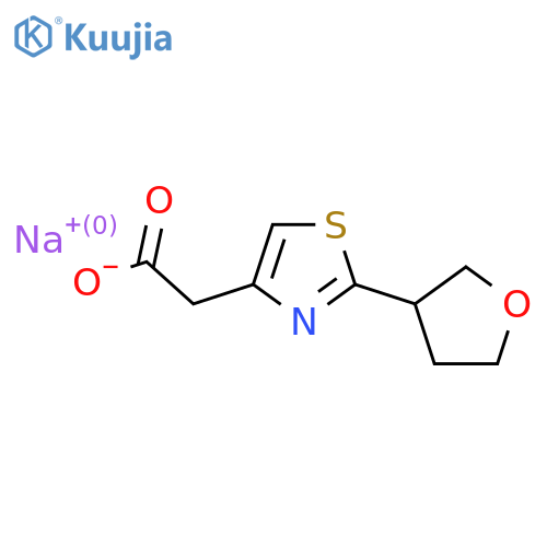 sodium 2-2-(oxolan-3-yl)-1,3-thiazol-4-ylacetate structure