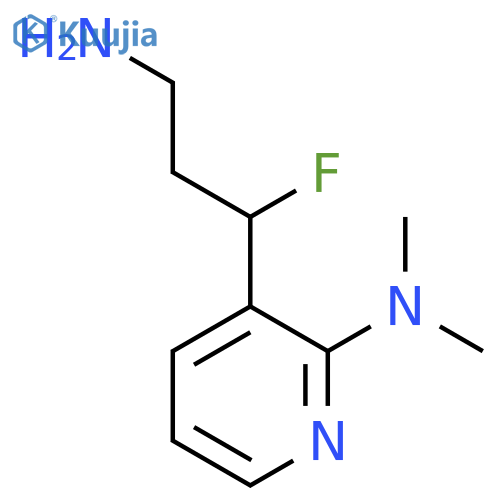 3-(3-amino-1-fluoropropyl)-N,N-dimethylpyridin-2-amine structure