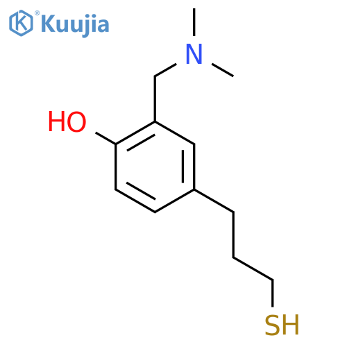 2-(dimethylamino)methyl-4-(3-sulfanylpropyl)phenol structure