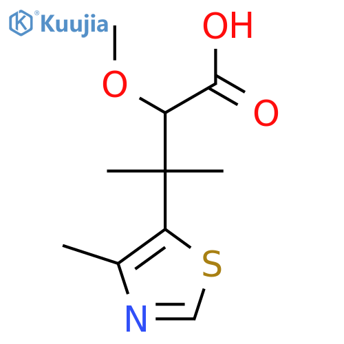 2-methoxy-3-methyl-3-(4-methyl-1,3-thiazol-5-yl)butanoic acid structure