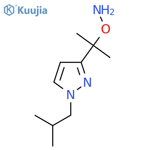 O-{2-1-(2-methylpropyl)-1H-pyrazol-3-ylpropan-2-yl}hydroxylamine structure