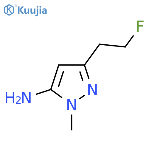 3-(2-fluoroethyl)-1-methyl-1H-pyrazol-5-amine structure