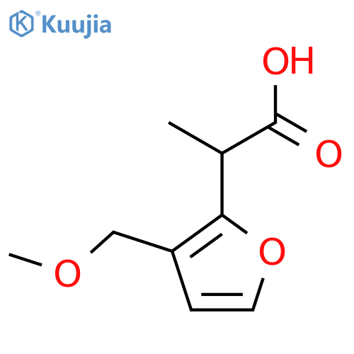 2-3-(methoxymethyl)furan-2-ylpropanoic acid structure