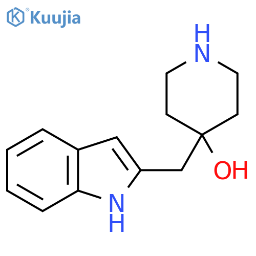 4-(1H-indol-2-yl)methylpiperidin-4-ol structure