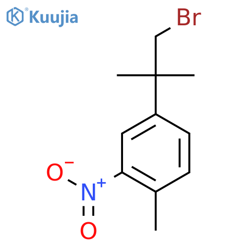 4-(1-Bromo-2-methylpropan-2-yl)-1-methyl-2-nitrobenzene structure