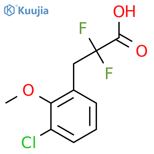 3-(3-chloro-2-methoxyphenyl)-2,2-difluoropropanoic acid structure
