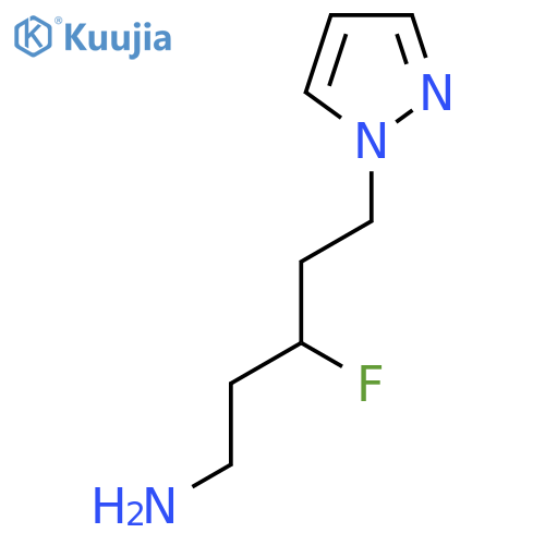 3-fluoro-5-(1H-pyrazol-1-yl)pentan-1-amine structure