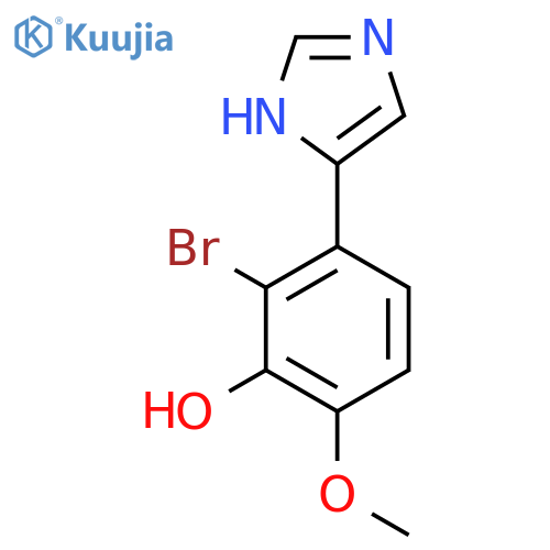 2-bromo-3-(1H-imidazol-4-yl)-6-methoxyphenol structure