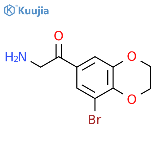 2-amino-1-(8-bromo-2,3-dihydro-1,4-benzodioxin-6-yl)ethan-1-one structure