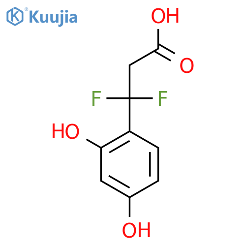 3-(2,4-dihydroxyphenyl)-3,3-difluoropropanoic acid structure