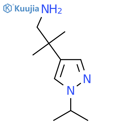2-methyl-2-1-(propan-2-yl)-1H-pyrazol-4-ylpropan-1-amine structure