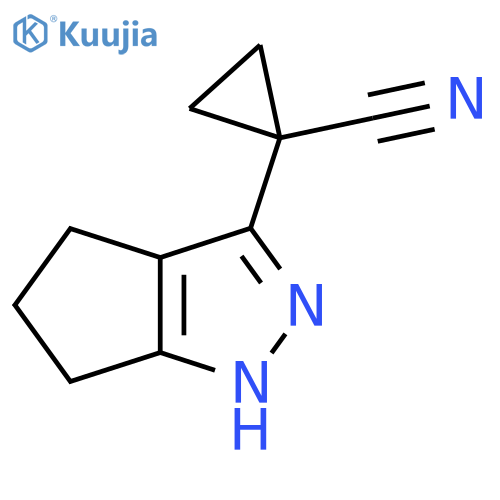 1-{1H,4H,5H,6H-cyclopentacpyrazol-3-yl}cyclopropane-1-carbonitrile structure