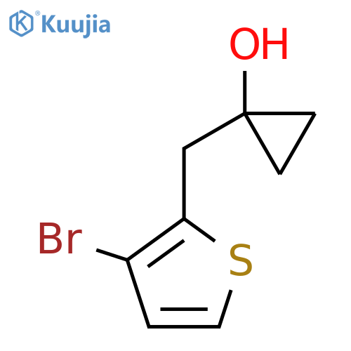 1-(3-bromothiophen-2-yl)methylcyclopropan-1-ol structure