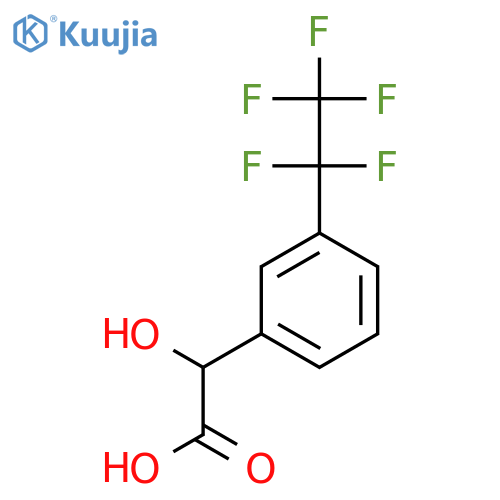 2-hydroxy-2-3-(pentafluoroethyl)phenylacetic acid structure