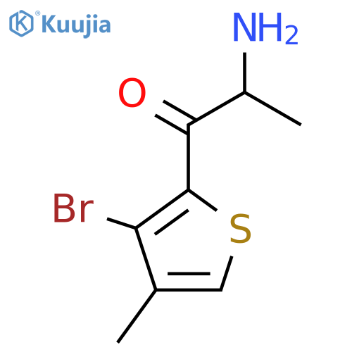 2-amino-1-(3-bromo-4-methylthiophen-2-yl)propan-1-one structure
