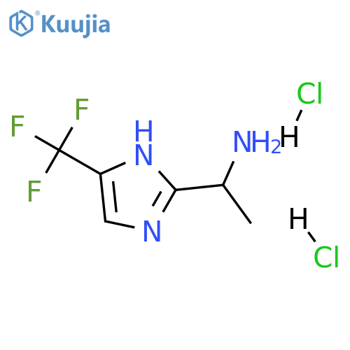1-5-(trifluoromethyl)-1H-imidazol-2-ylethan-1-amine dihydrochloride structure