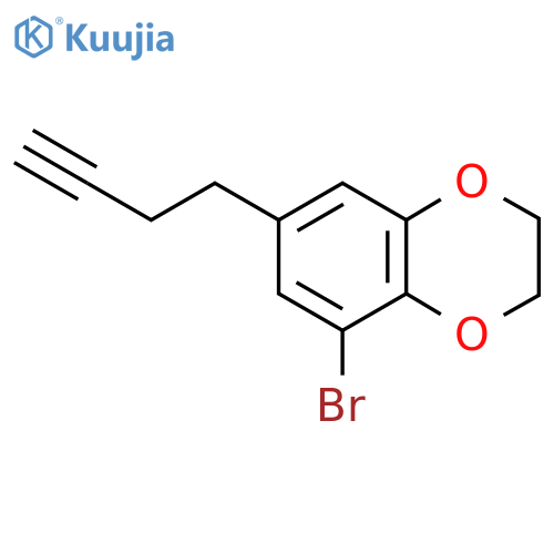 5-bromo-7-(but-3-yn-1-yl)-2,3-dihydro-1,4-benzodioxine structure