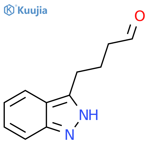 4-(1H-indazol-3-yl)butanal structure