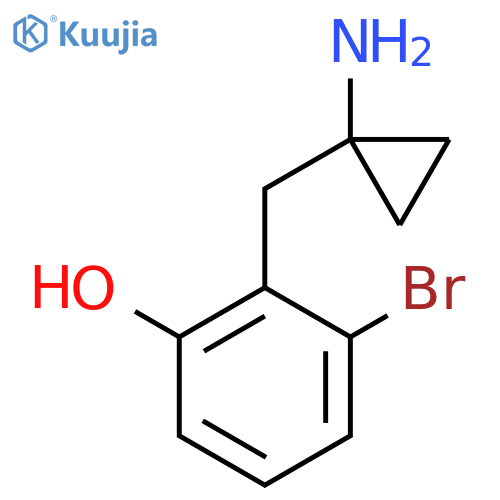 2-(1-aminocyclopropyl)methyl-3-bromophenol structure