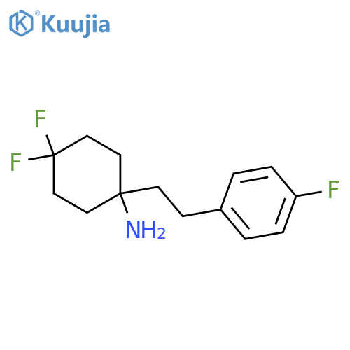 4,4-difluoro-1-2-(4-fluorophenyl)ethylcyclohexan-1-amine structure