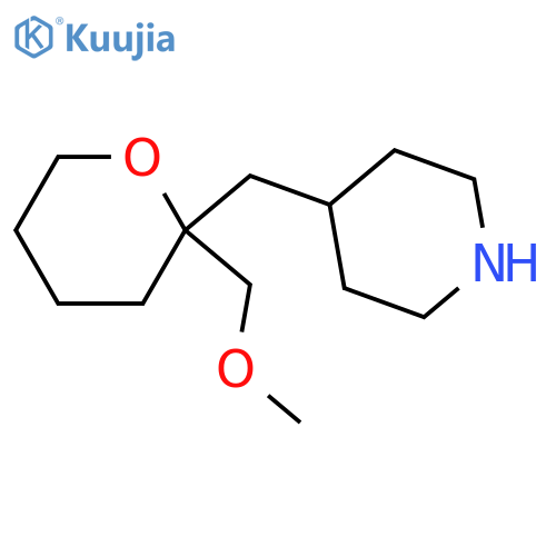 4-{2-(methoxymethyl)oxan-2-ylmethyl}piperidine structure
