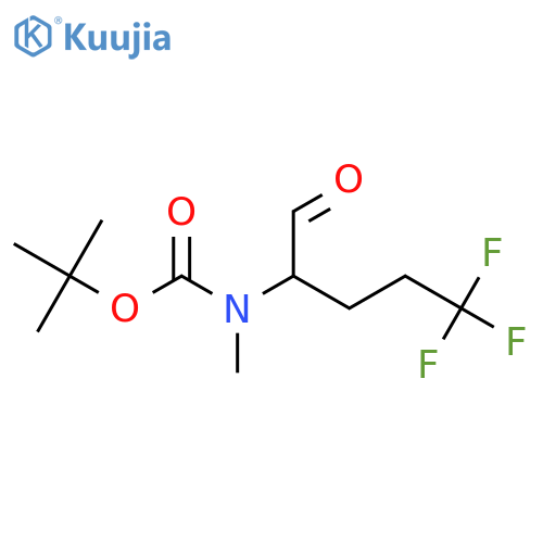 tert-butyl N-methyl-N-(5,5,5-trifluoro-1-oxopentan-2-yl)carbamate structure