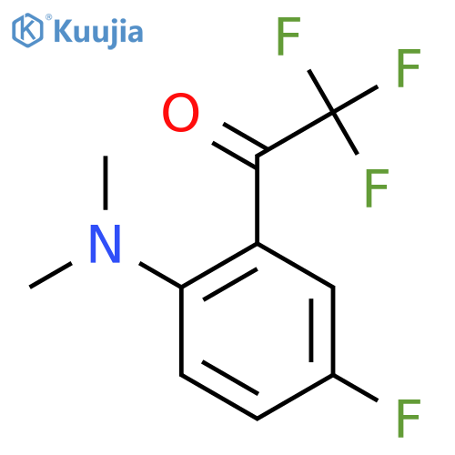 1-2-(dimethylamino)-5-fluorophenyl-2,2,2-trifluoroethan-1-one structure