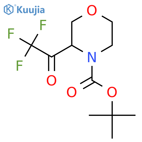 tert-butyl 3-(trifluoroacetyl)morpholine-4-carboxylate structure