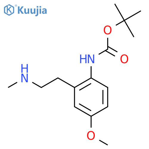 tert-butyl N-{4-methoxy-2-2-(methylamino)ethylphenyl}carbamate structure