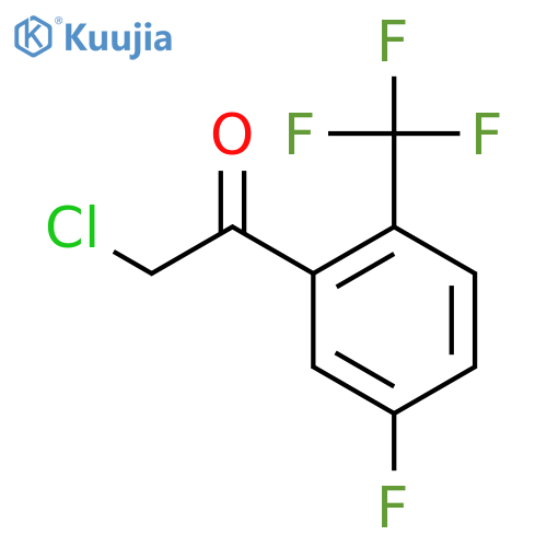 2-chloro-1-5-fluoro-2-(trifluoromethyl)phenylethan-1-one structure