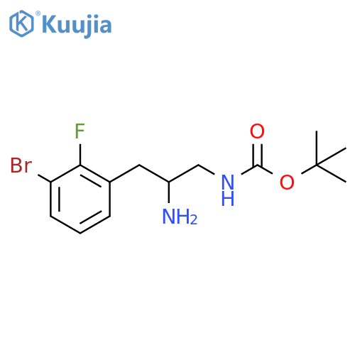 tert-butyl N-2-amino-3-(3-bromo-2-fluorophenyl)propylcarbamate structure