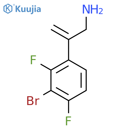 2-(3-bromo-2,4-difluorophenyl)prop-2-en-1-amine structure