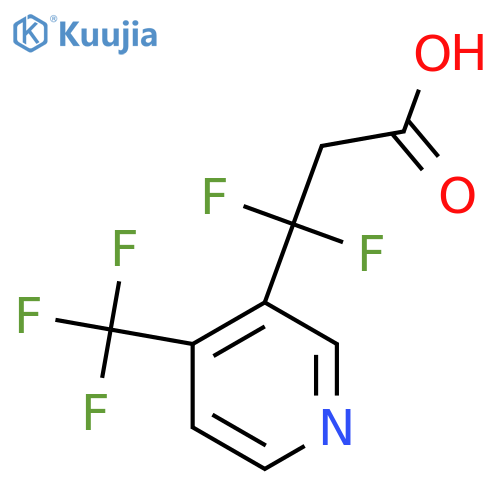 3,3-difluoro-3-4-(trifluoromethyl)pyridin-3-ylpropanoic acid structure