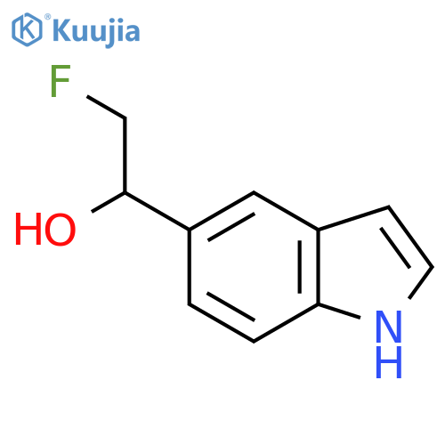 2-fluoro-1-(1H-indol-5-yl)ethan-1-ol structure