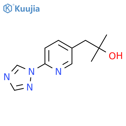2-methyl-1-6-(1H-1,2,4-triazol-1-yl)pyridin-3-ylpropan-2-ol structure