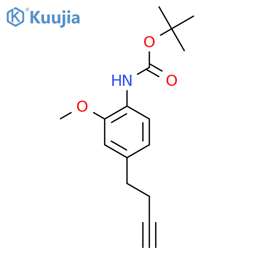 tert-butyl N-4-(but-3-yn-1-yl)-2-methoxyphenylcarbamate structure