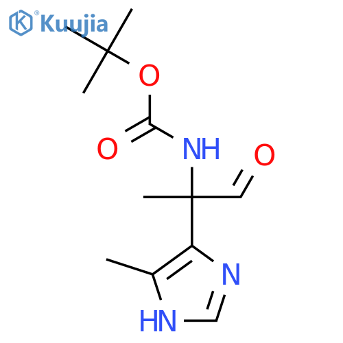 tert-butyl N-2-(4-methyl-1H-imidazol-5-yl)-1-oxopropan-2-ylcarbamate structure
