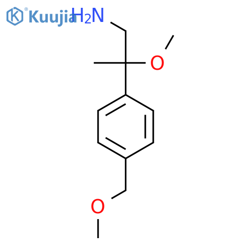 2-methoxy-2-4-(methoxymethyl)phenylpropan-1-amine structure