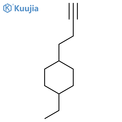 1-(but-3-yn-1-yl)-4-ethylcyclohexane structure