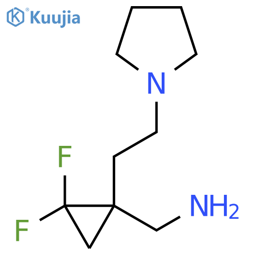 {2,2-difluoro-1-2-(pyrrolidin-1-yl)ethylcyclopropyl}methanamine structure