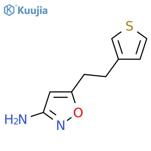 5-2-(thiophen-3-yl)ethyl-1,2-oxazol-3-amine structure