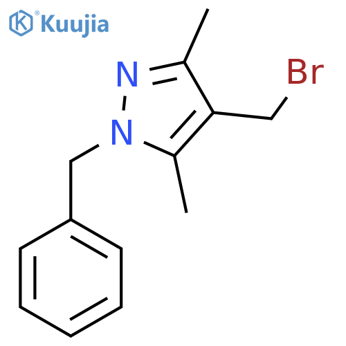 1-benzyl-4-(bromomethyl)-3,5-dimethyl-1H-pyrazole structure
