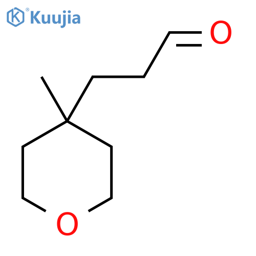 3-(4-methyloxan-4-yl)propanal structure
