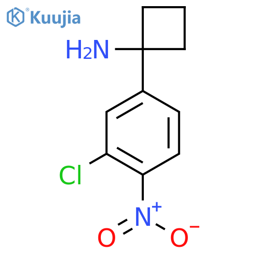 1-(3-chloro-4-nitrophenyl)cyclobutan-1-amine structure