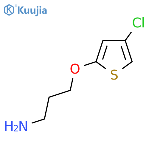 3-(4-chlorothiophen-2-yl)oxypropan-1-amine structure
