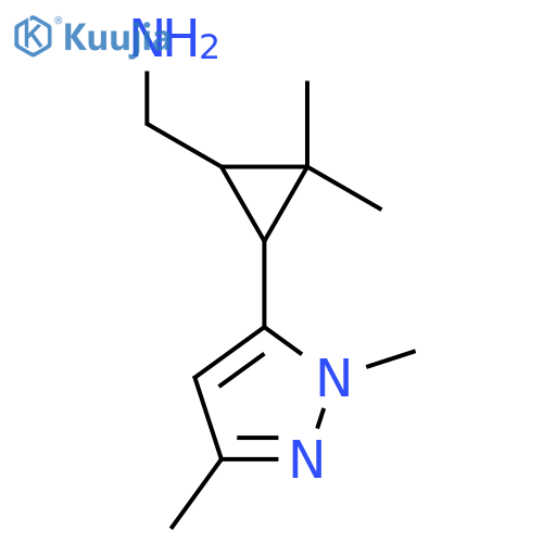3-(1,3-dimethyl-1H-pyrazol-5-yl)-2,2-dimethylcyclopropylmethanamine structure