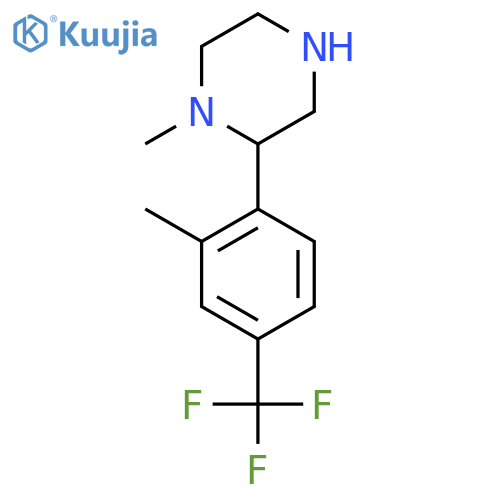 1-methyl-2-2-methyl-4-(trifluoromethyl)phenylpiperazine structure