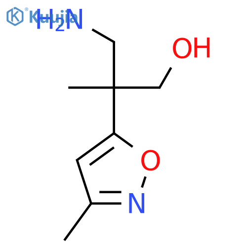 3-Amino-2-methyl-2-(3-methyl-1,2-oxazol-5-yl)propan-1-ol structure