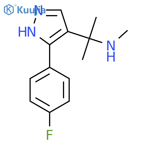 {2-3-(4-fluorophenyl)-1H-pyrazol-4-ylpropan-2-yl}(methyl)amine structure
