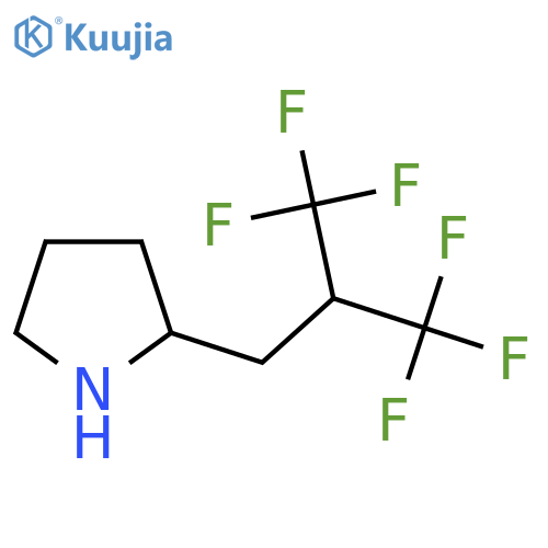 2-3,3,3-trifluoro-2-(trifluoromethyl)propylpyrrolidine structure